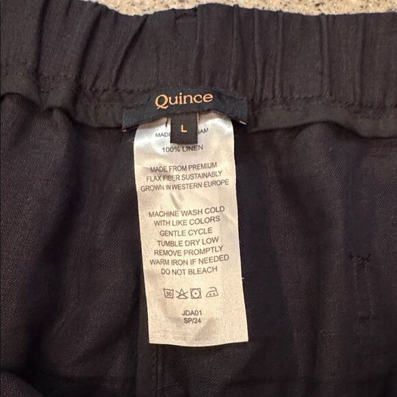 QUINCE 100% European Linen Black Pants - Picture 8 of 13